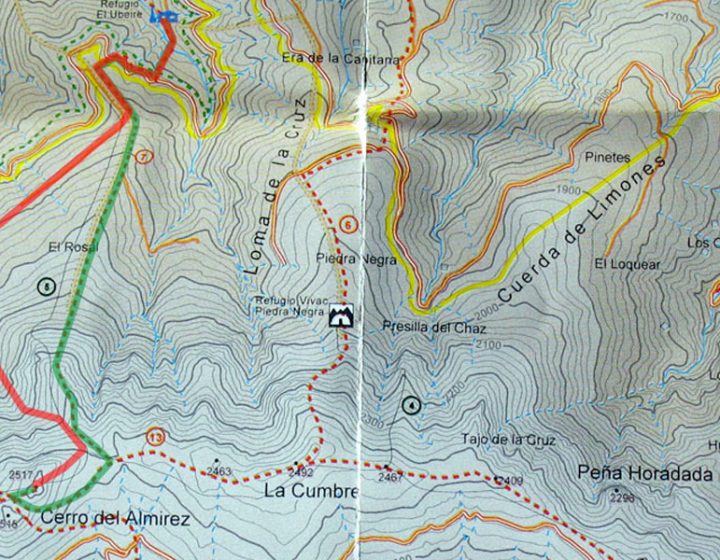 Mapa Cerro del Almirez