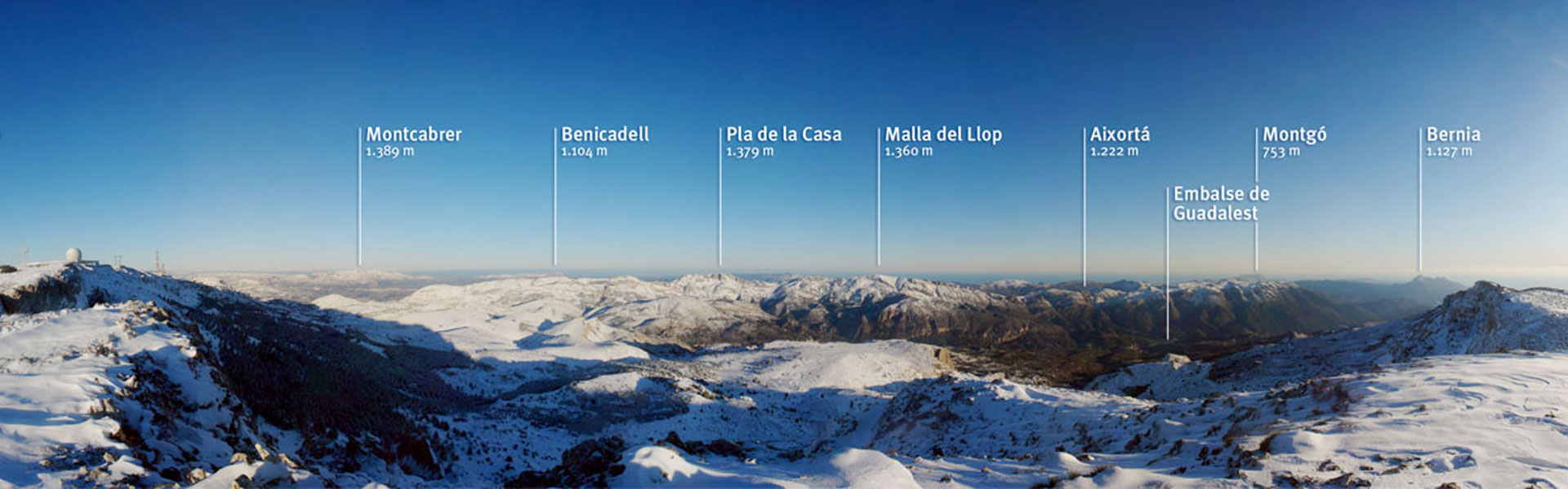 Panorámica desde la Sierra de Aitana (Alicante)