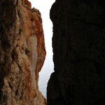 Quinto largo, dentro de la chimenea, el Mediterráneo al fondo