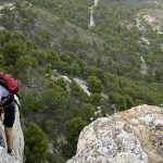 Lidón saliendo de la Ferrata de Xorret de Catí