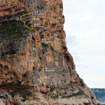 Croquis de la vía de escalada Sonjannika en el Morro Falqui