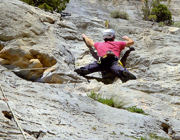 Escalando en Sella