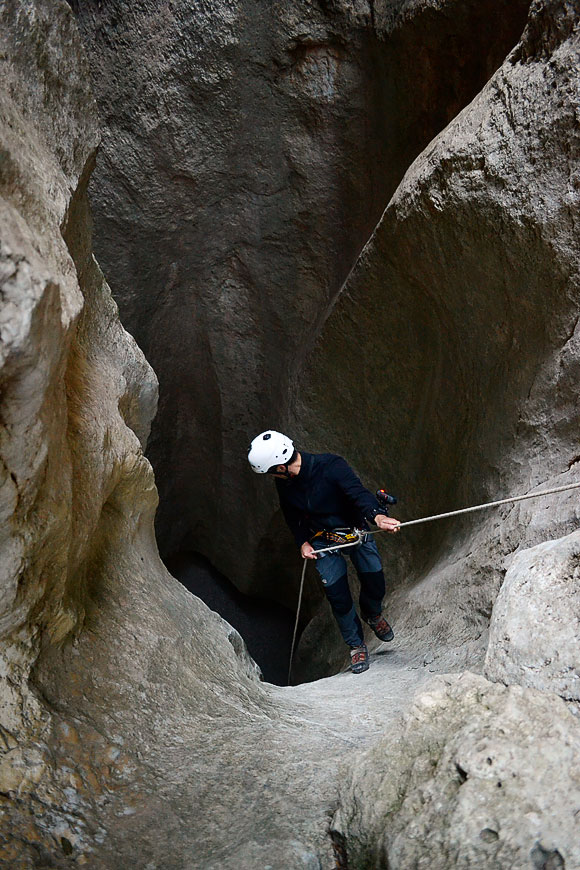 En el noveno rapel del barranco