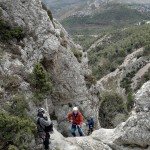 Primeros metros en el barranco del Teular