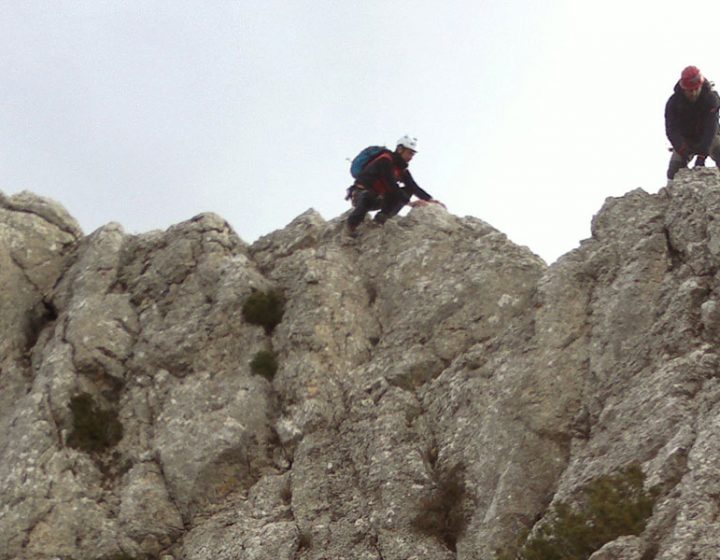 Escalando la Cresta dels Bardals