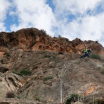 Escalada en la Pared Negra de Orihuela(Alicante). Vía Código Vertical (155 m, 6a)