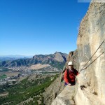 Rafa al final de la ferrata