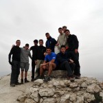 Los alumnos que llegaron a la cumbre junto con Rafa y Sergio (los profesores)