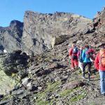 Llegando a los corrales del Veleta