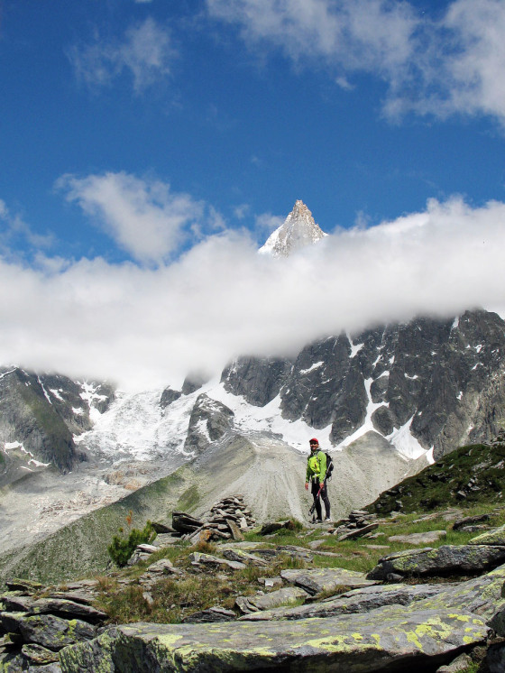 Pilar Bonatti en los Alpes