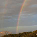 Bajando salió el arco iris