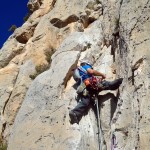 Óscar en el magnífico diedro del sexto largo