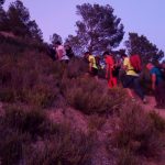 Ascensión al pie del Espolón Central del Puig Campana para escalarlo de noche