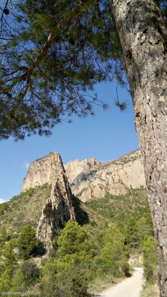 La cresta vista desde la aproximación por el PR