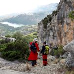 Descendiendo por el barranc de les Mates, sierra Serrella