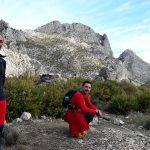 Un alto en el camino. Fin del barranco de la Canal. Sierra Serrella