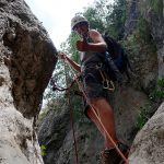 Penúltimo rapel del barranco de Soler