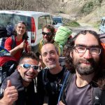 El equipo lo formamos: detrás Valen y Poli, delante Javi, yo y Edu