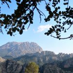 Puig Campana y cresta dels Castellets desde la falda del Peñón Divino
