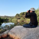 Observando fauna en el río Jándula. Sierra de Andújar