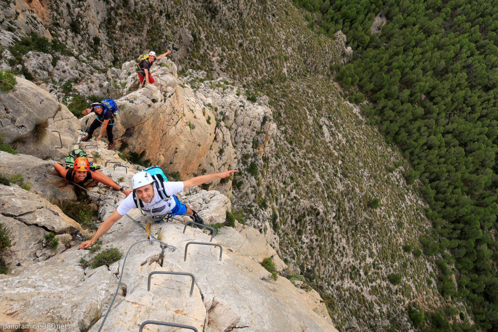Tramo final de la ferrata del Ponoig