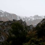 Cerca del circo suspendido en la cara sur de la Sierra de Aitana