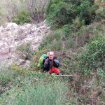 Aproximando a la fisura con mi palo de escoba