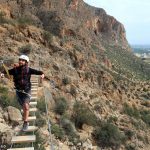 Primer puente en el tramo familiar de la ferrata