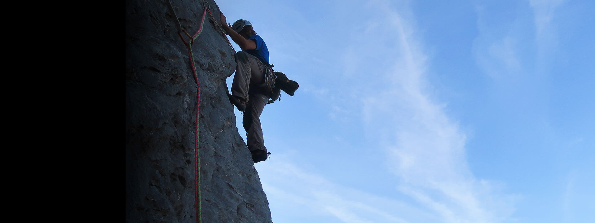 Escalada pirenaica, Aguja del Portalet. Primer largo