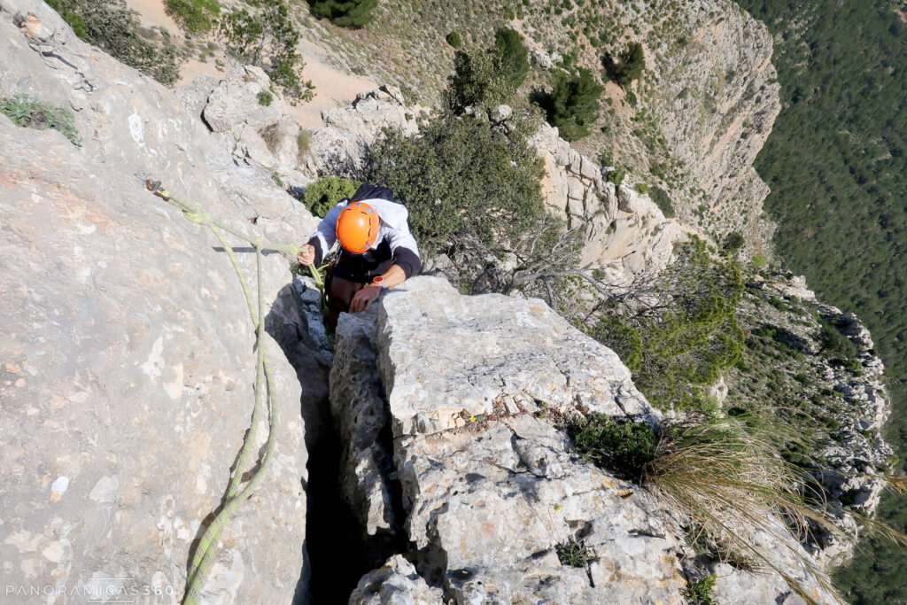 Trepas de salida de la ferrata
