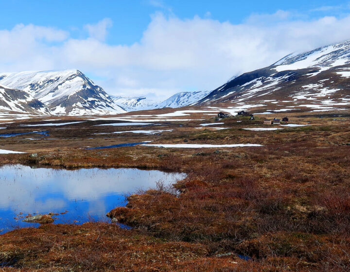 Panorámica en el Kungsleden cerca de Sälka