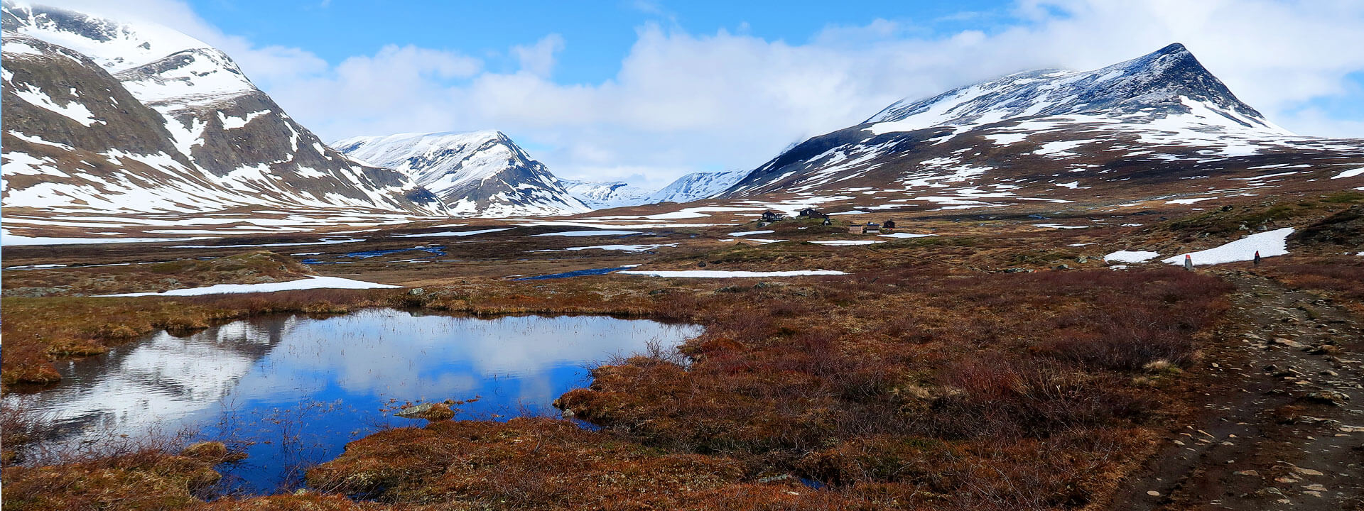 Panorámica en el Kungsleden cerca de Sälka