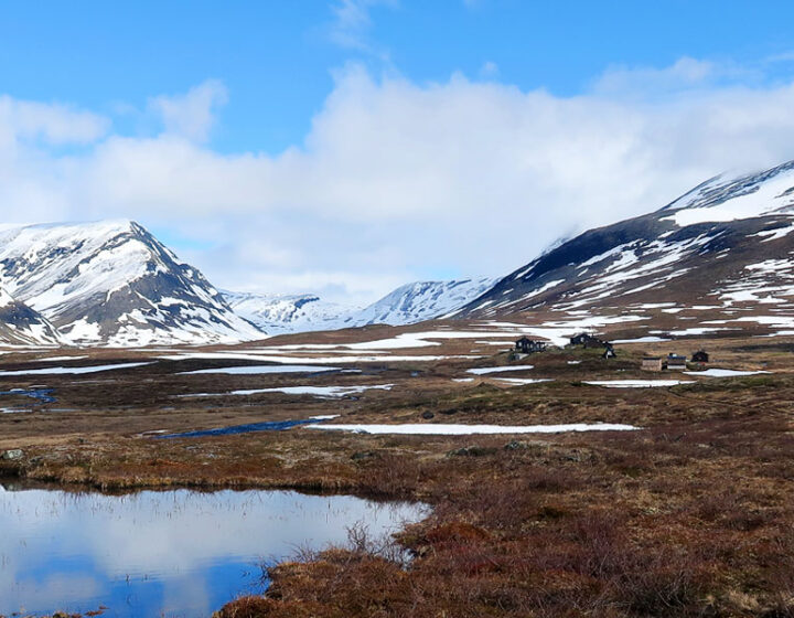 Panorámica en el Kungsleden cerca de Sälka