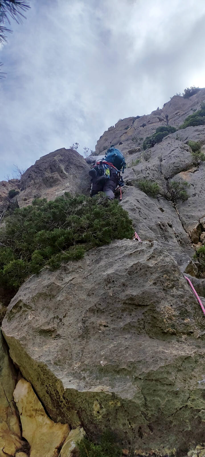 Fer en el último largo de la vía