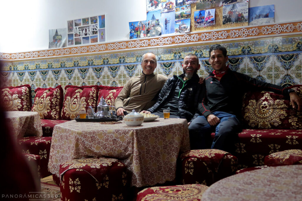 En el albergue, del valle de Imlil, donde pasamos la última noche