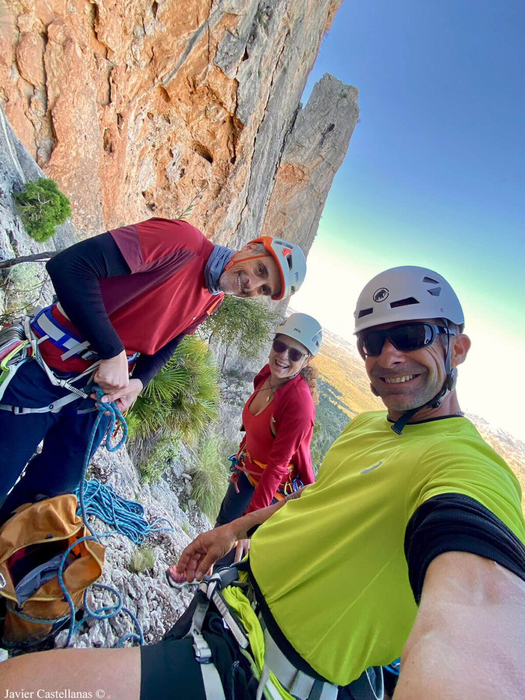 Javi, Eva y yo en el pie de vía