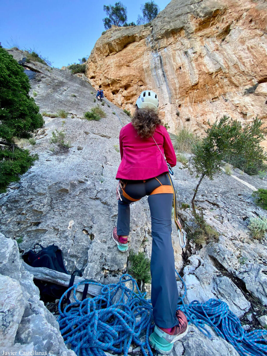 Eva me asegura en el primer largo