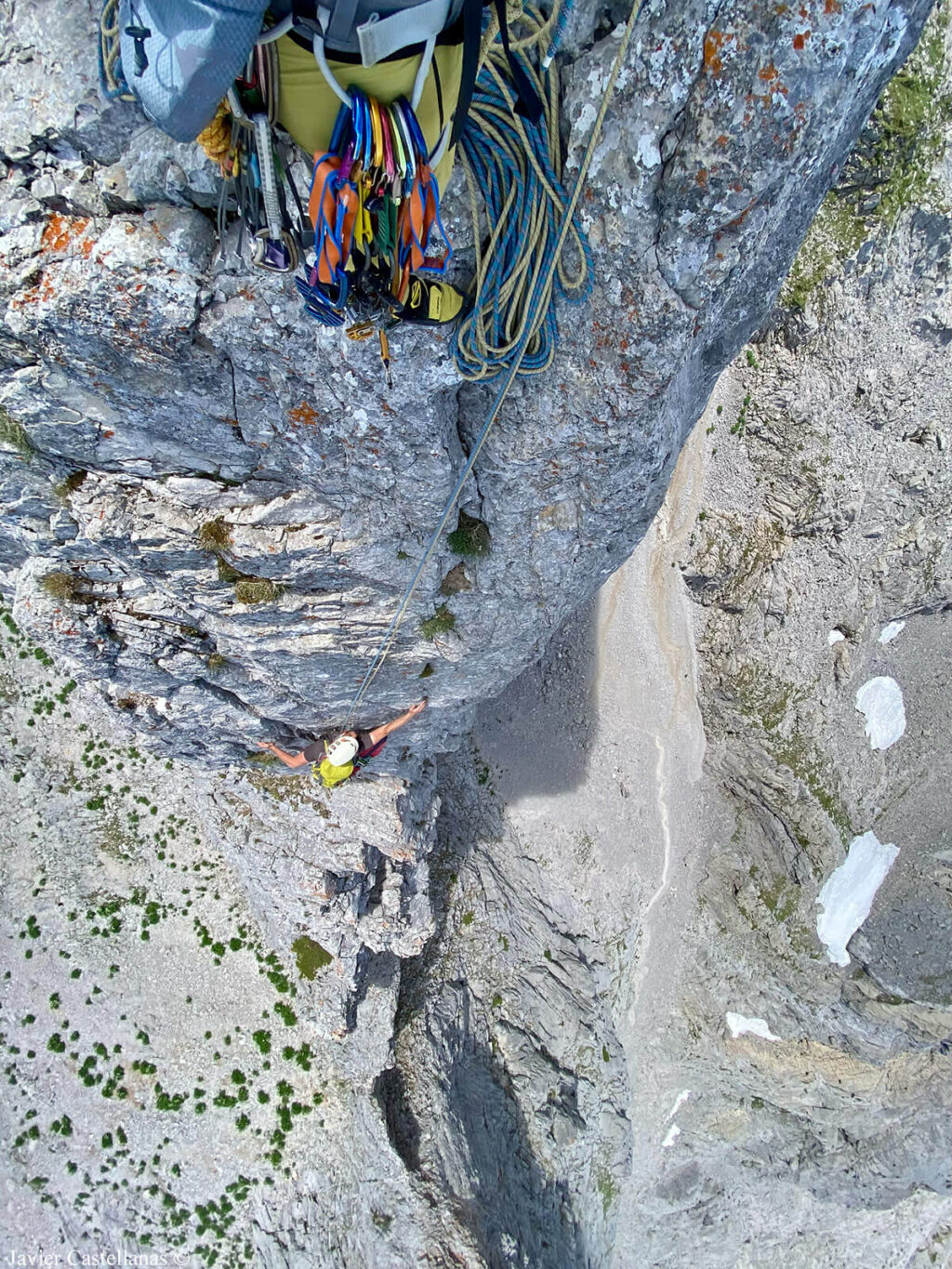 Vista del tercer largo desde la reunión