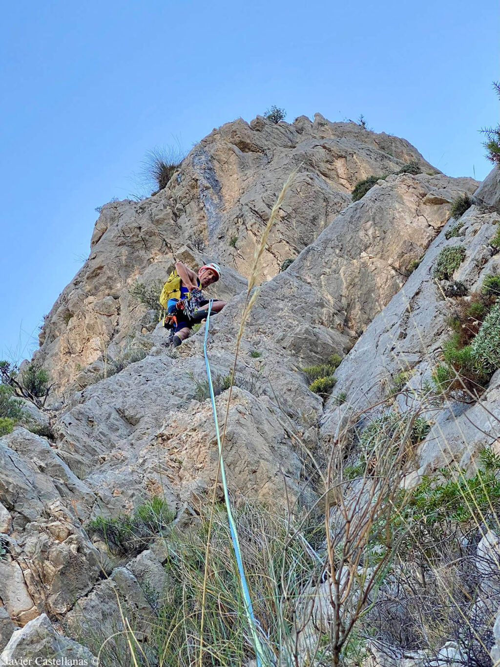 Escalando el segundo largo