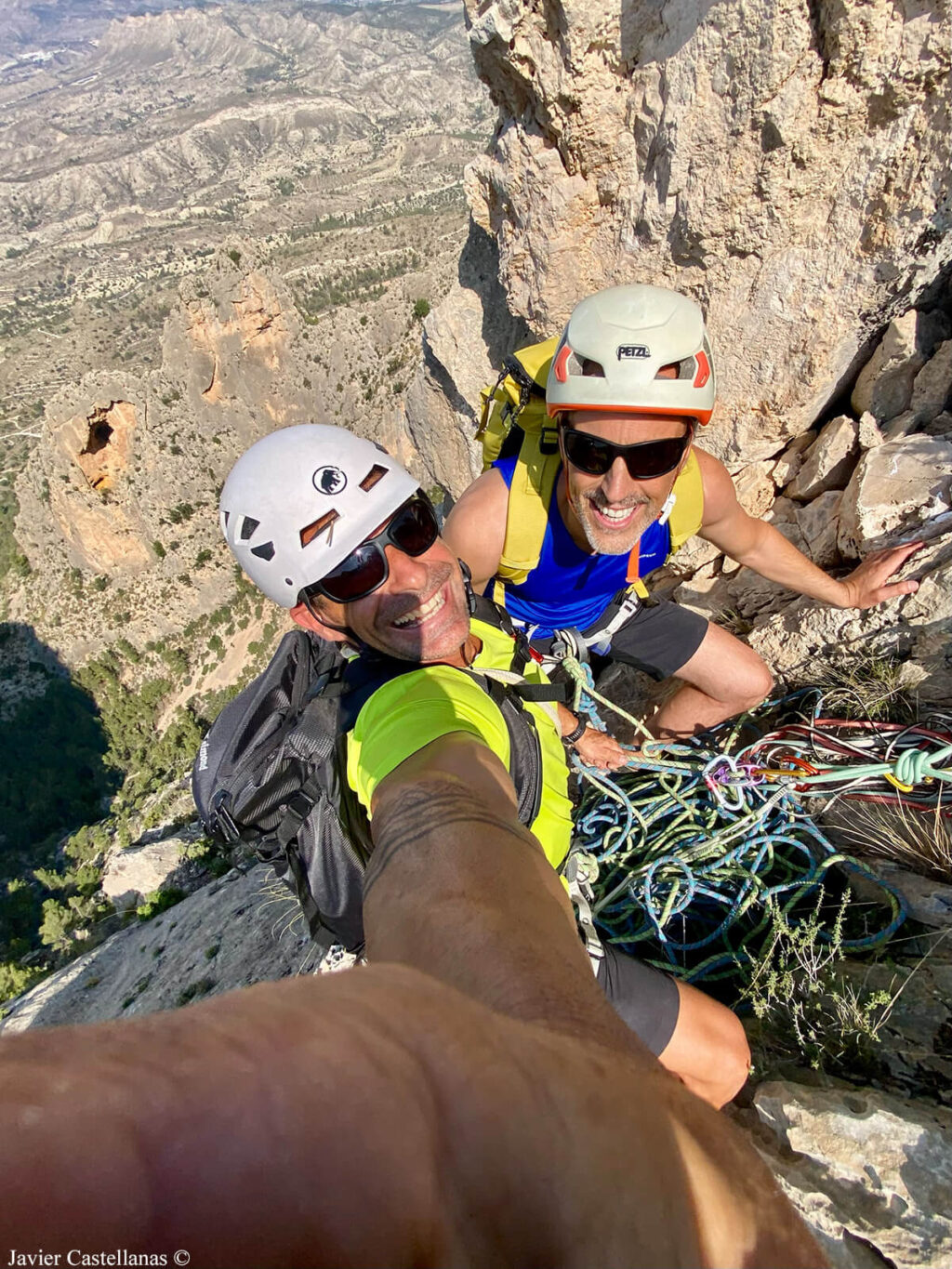 Javi y yo tras finalizar la vía